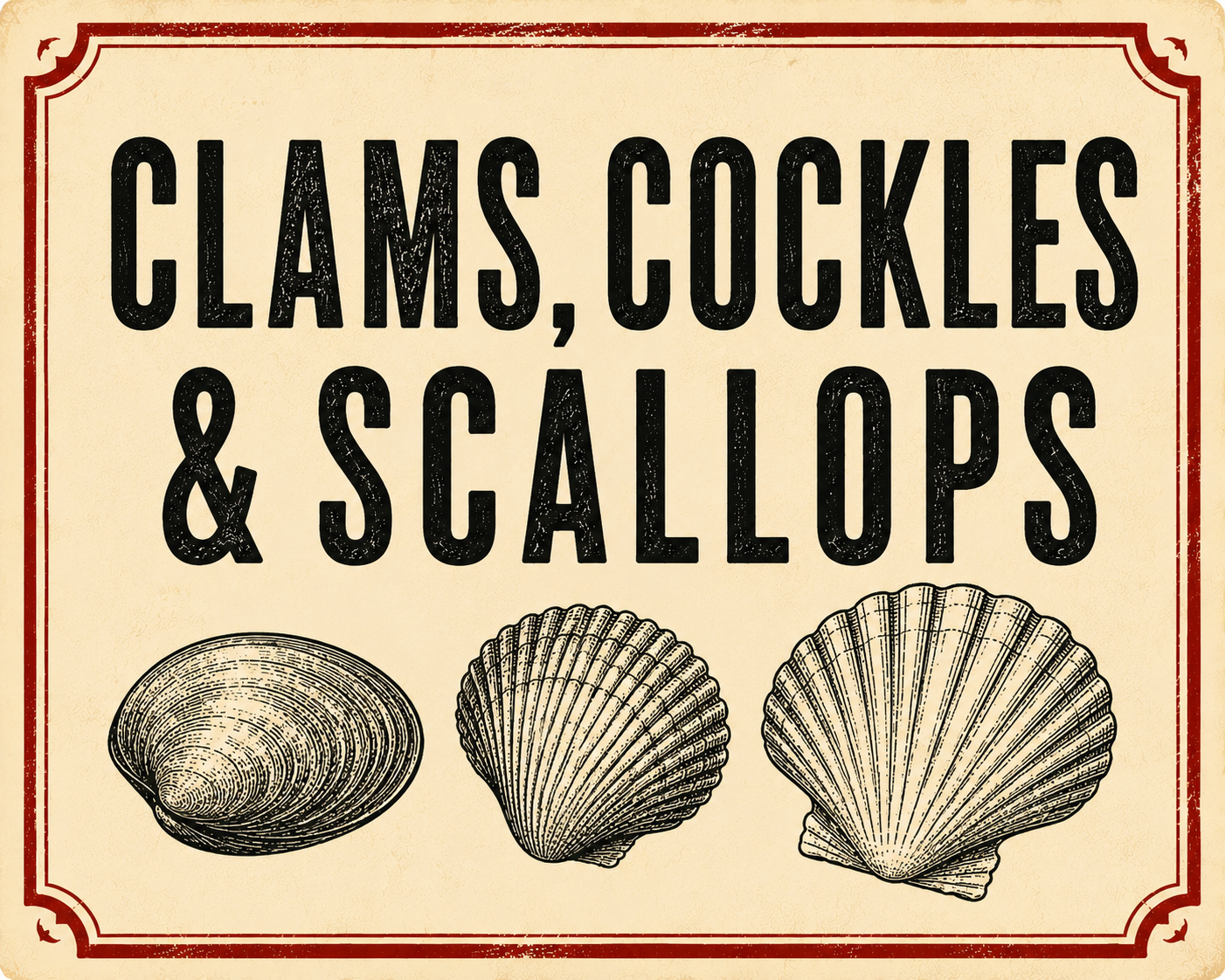Clams, Cockles & Scallops