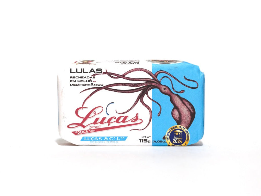 Luças Stuffed Squids in Mediterranean Sauce