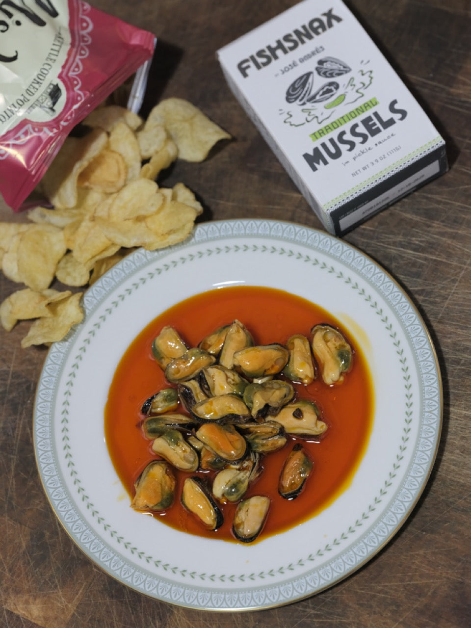 José Andrés FishSnax Mussels in Pickle Sauce
