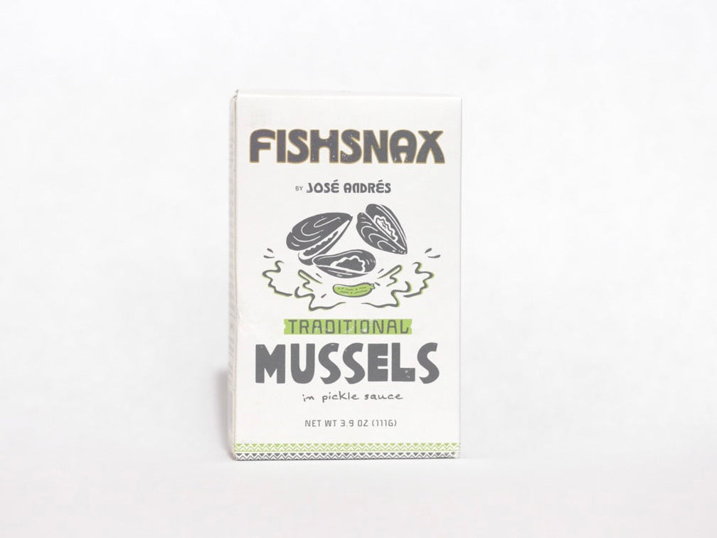 José Andrés FishSnax Mussels in Pickle Sauce
