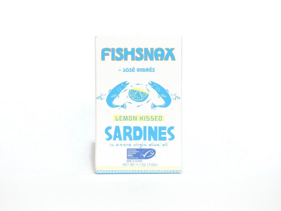 José Andrés FishSnax Sardines with Lemon in Olive Oil